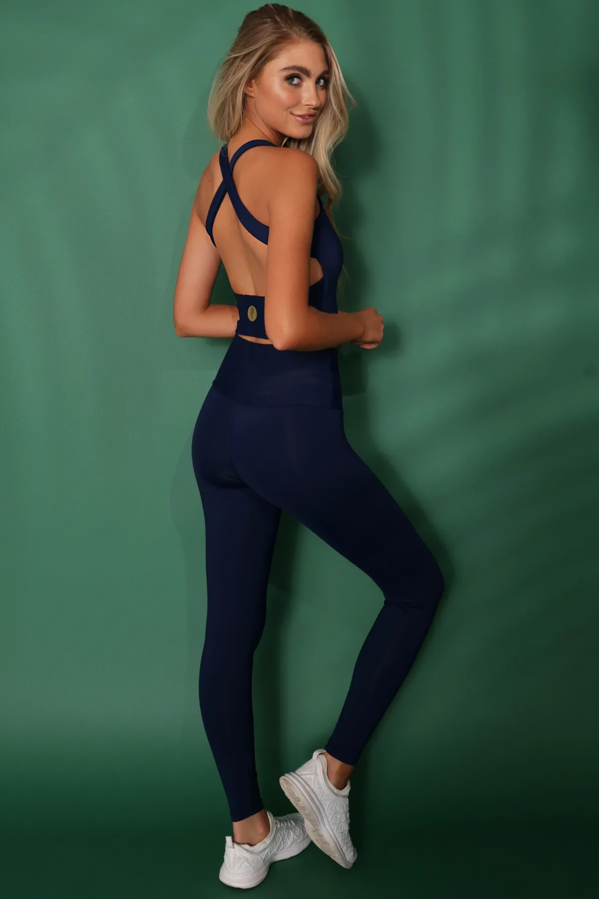 NATALIE NAVY Activewear Crop Top