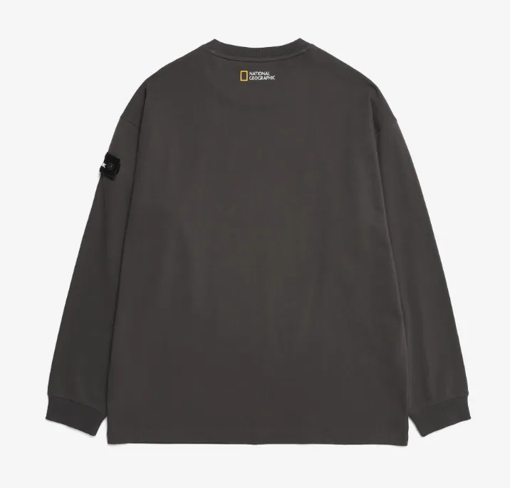 NATIONAL GEOGRAPHIC  |Unisex Street Style Long Sleeves Long Sleeve T-shirt Logo