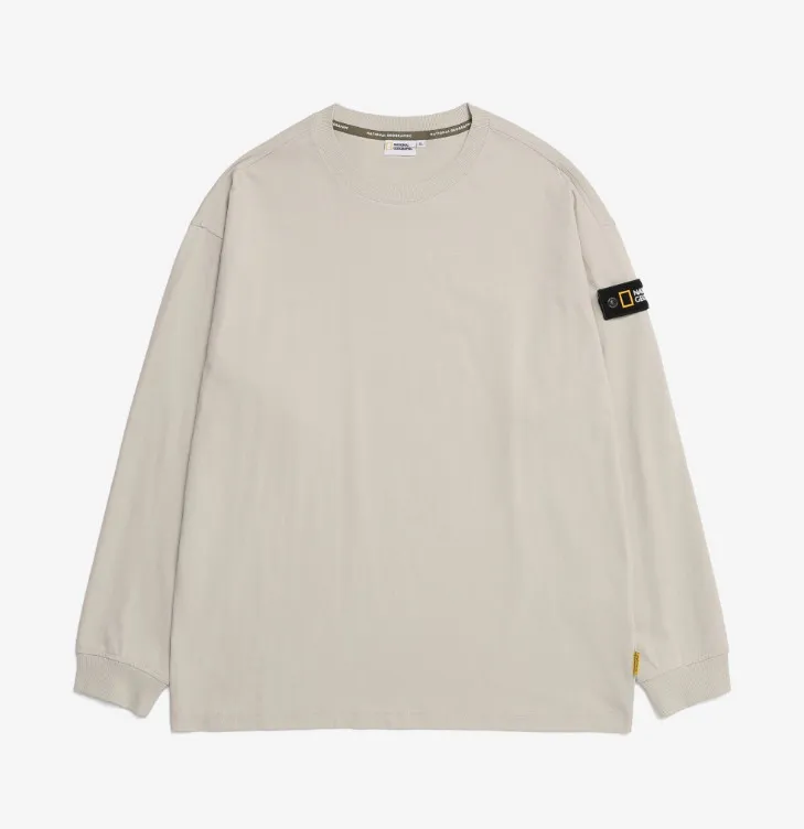 NATIONAL GEOGRAPHIC  |Unisex Street Style Long Sleeves Long Sleeve T-shirt Logo