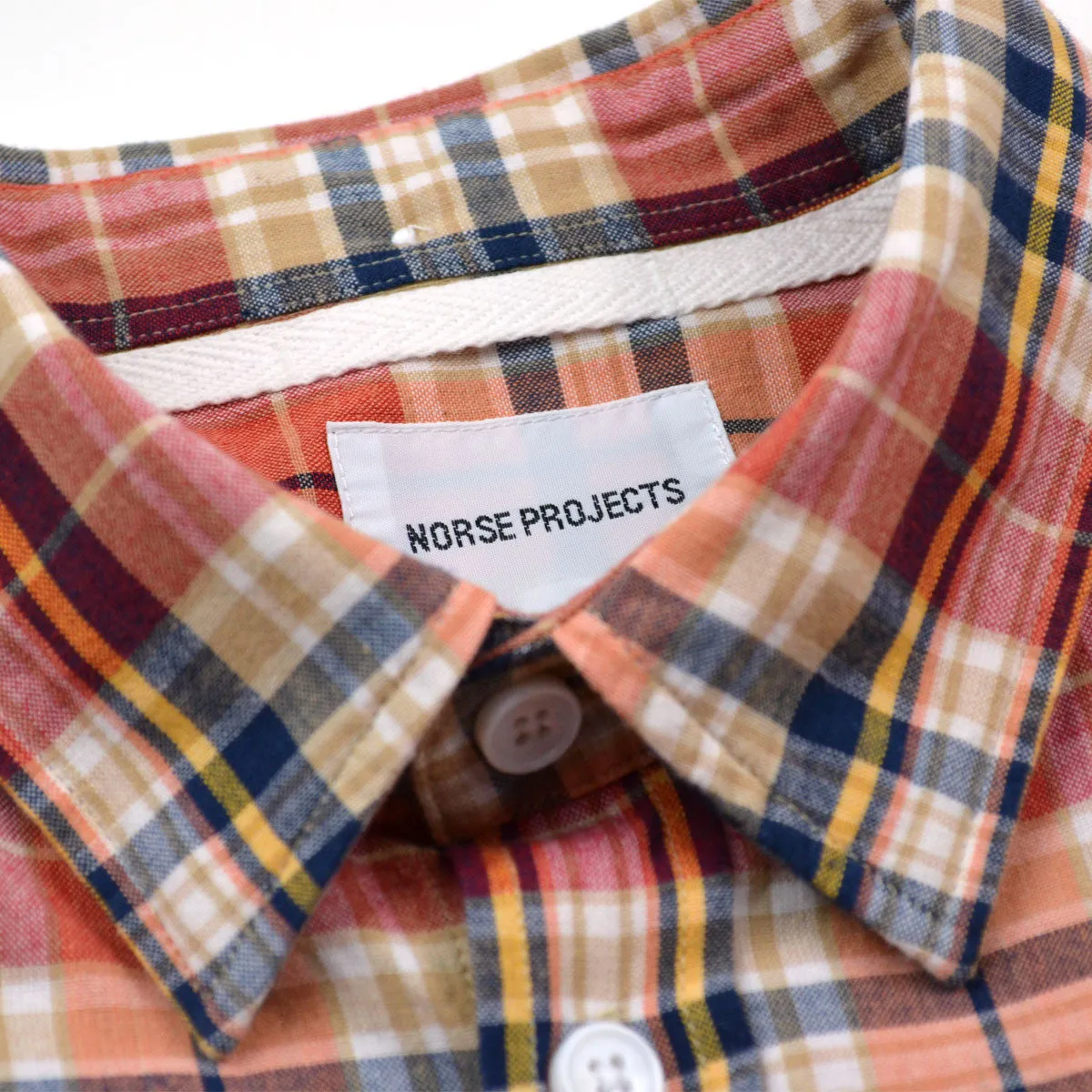 Norse Projects - Anton Madras Shirt - Blood Orange