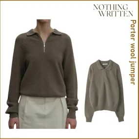 NOTHING WRITTEN  |Long Sleeves Plain V-neck & Crew neck