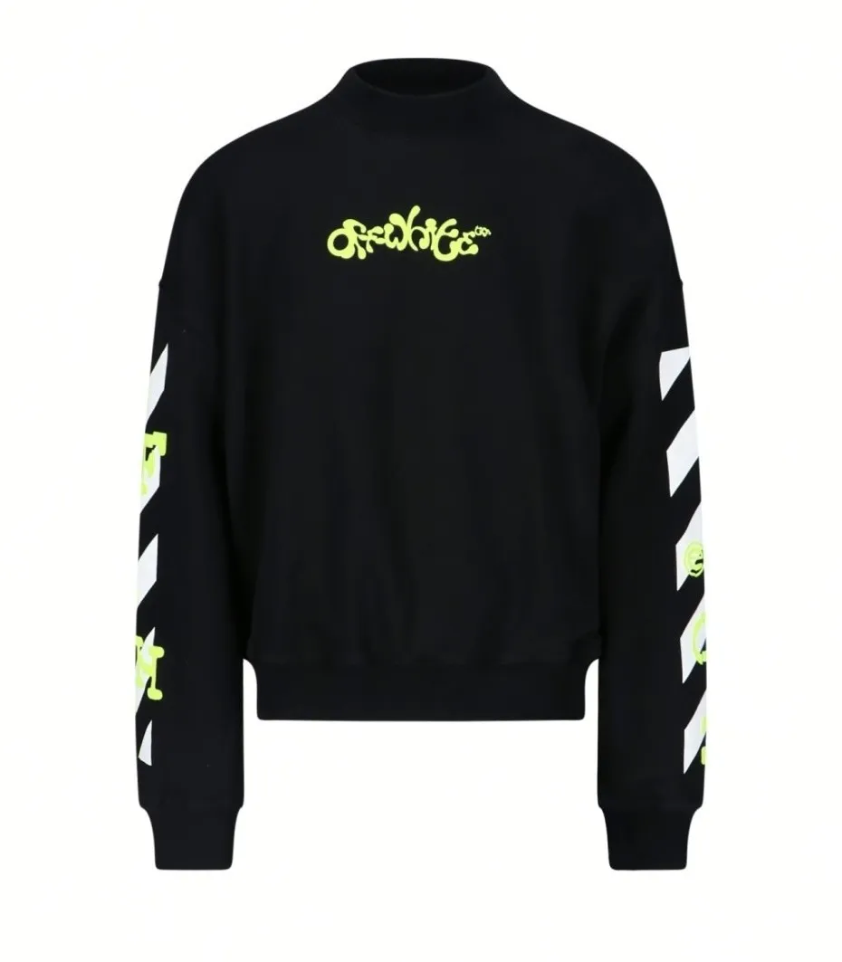 Off-White  |Crew Neck Street Style Long Sleeves Cotton