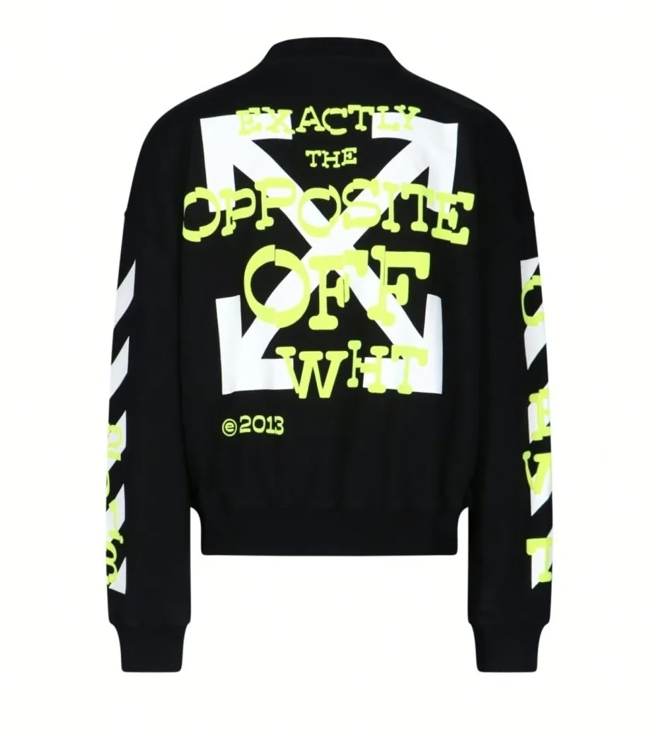 Off-White  |Crew Neck Street Style Long Sleeves Cotton