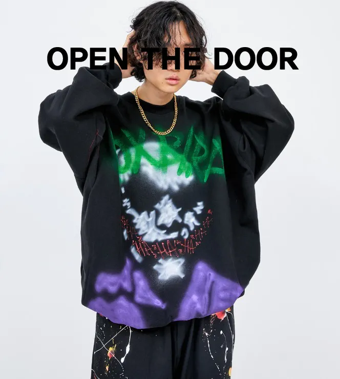 OPEN THE DOOR  |Long Sleeves Plain Cotton Oversized Long Sleeve T-shirt