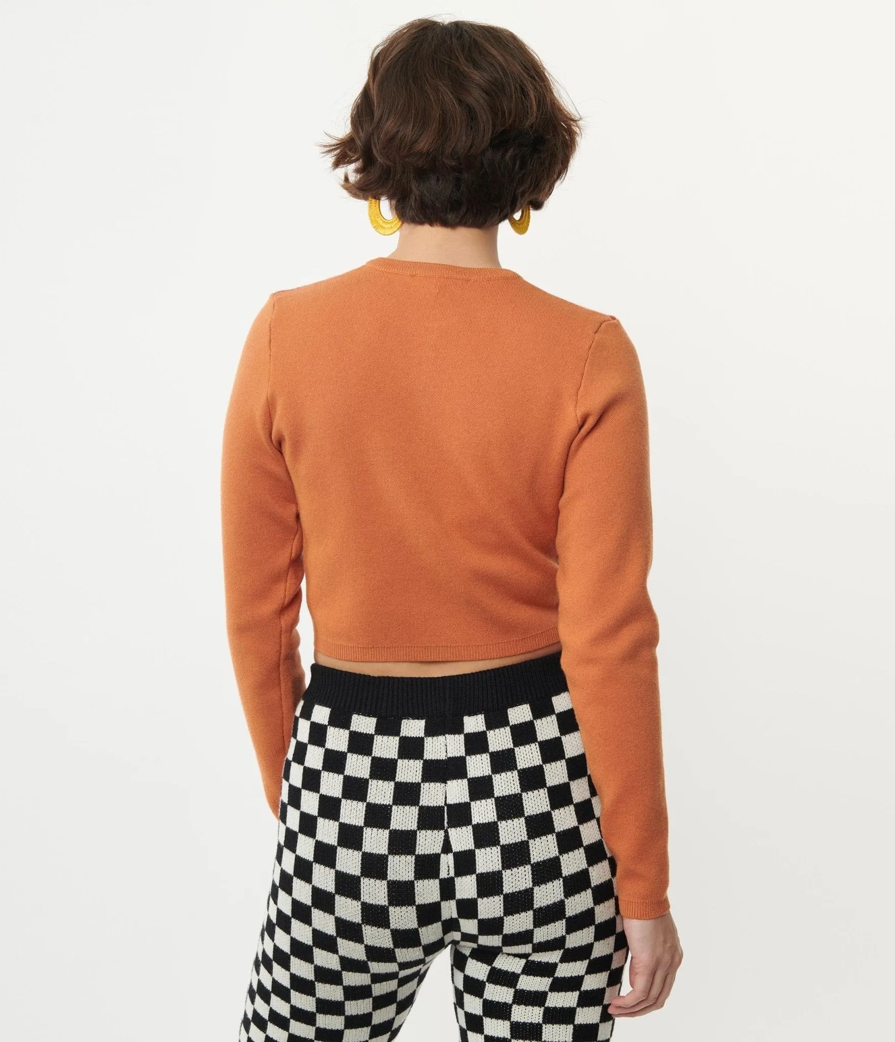 Orange Heart Stripe Cardigan