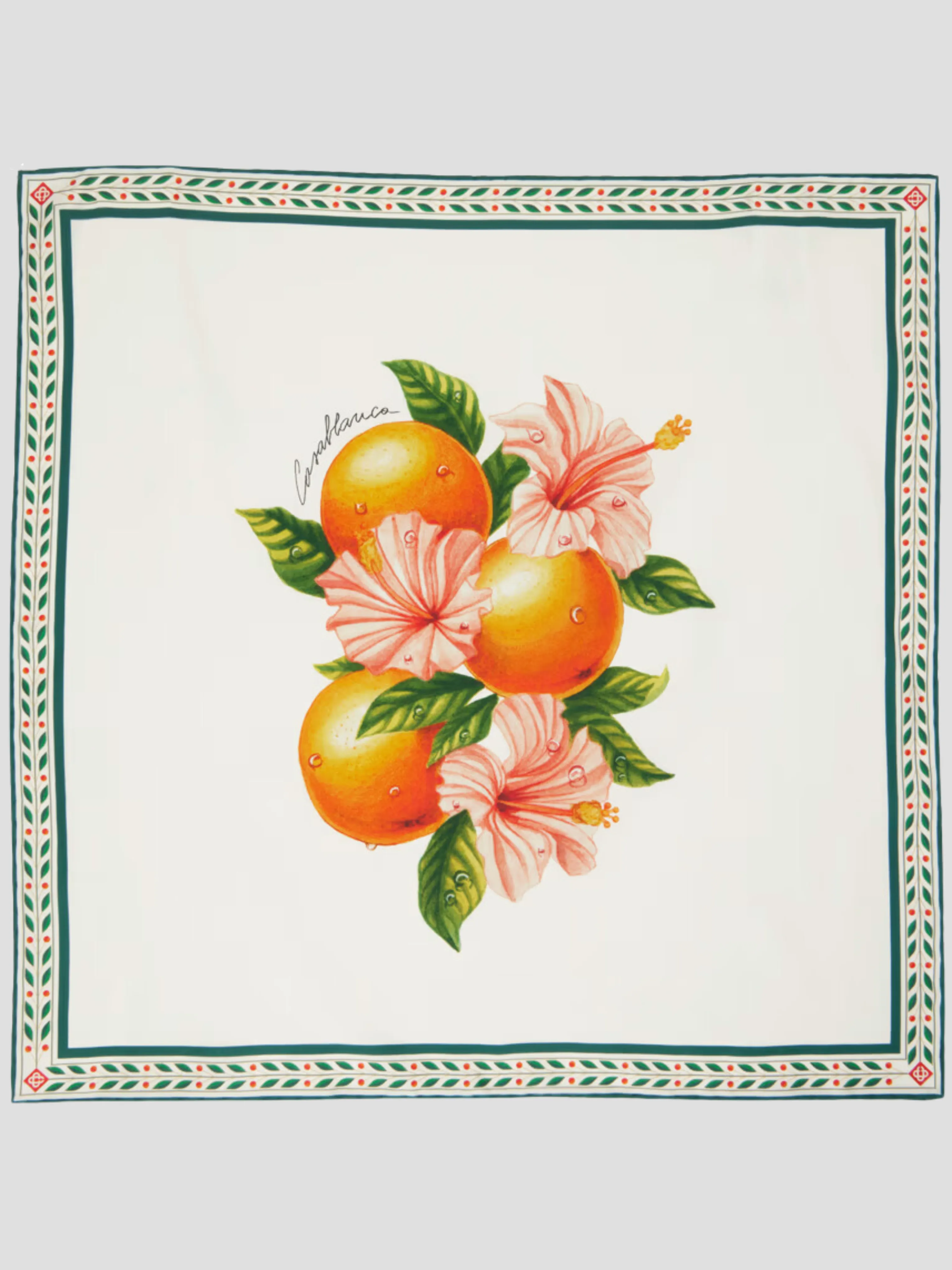 Oranges En Fleur Silk Twill Scarf