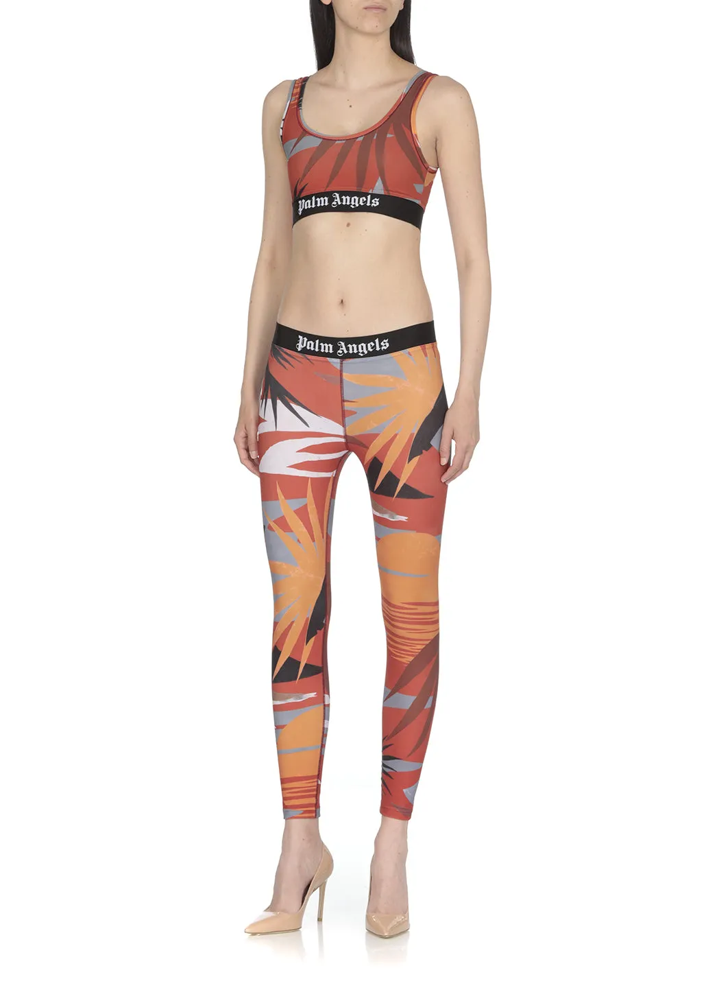 Palm Angels Hawaii Printed Logo Waistband Leggings