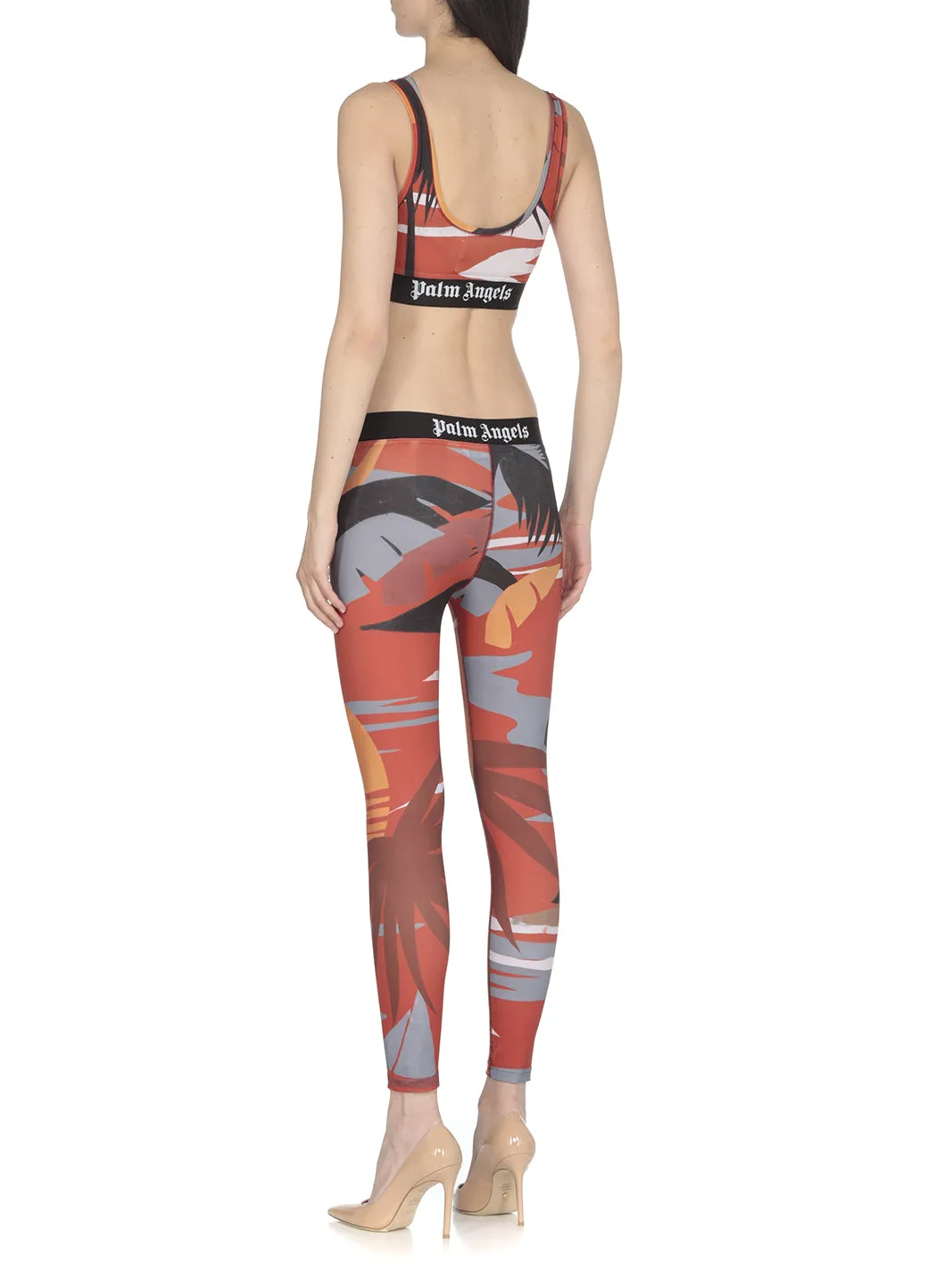 Palm Angels Hawaii Printed Logo Waistband Leggings