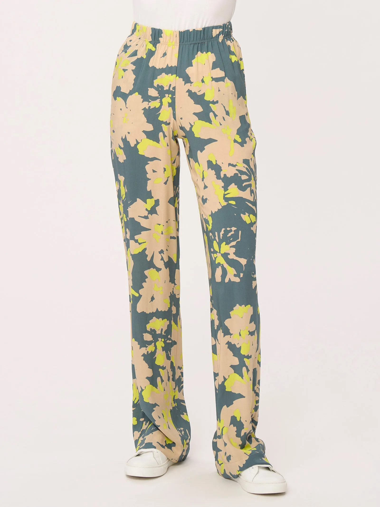 Pantalone a palazzo in Ecoseta - Fant. Evening Primrose