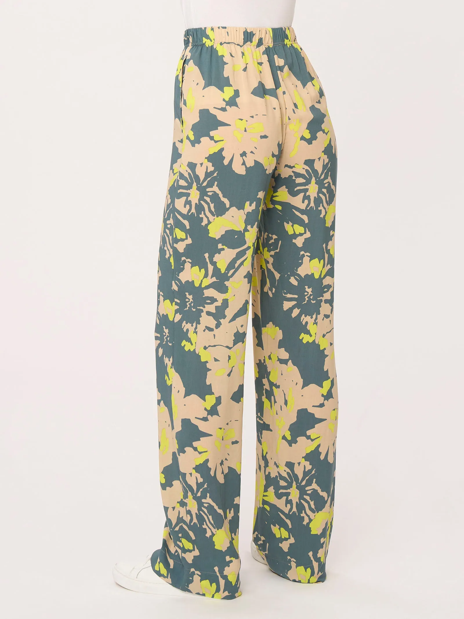 Pantalone a palazzo in Ecoseta - Fant. Evening Primrose