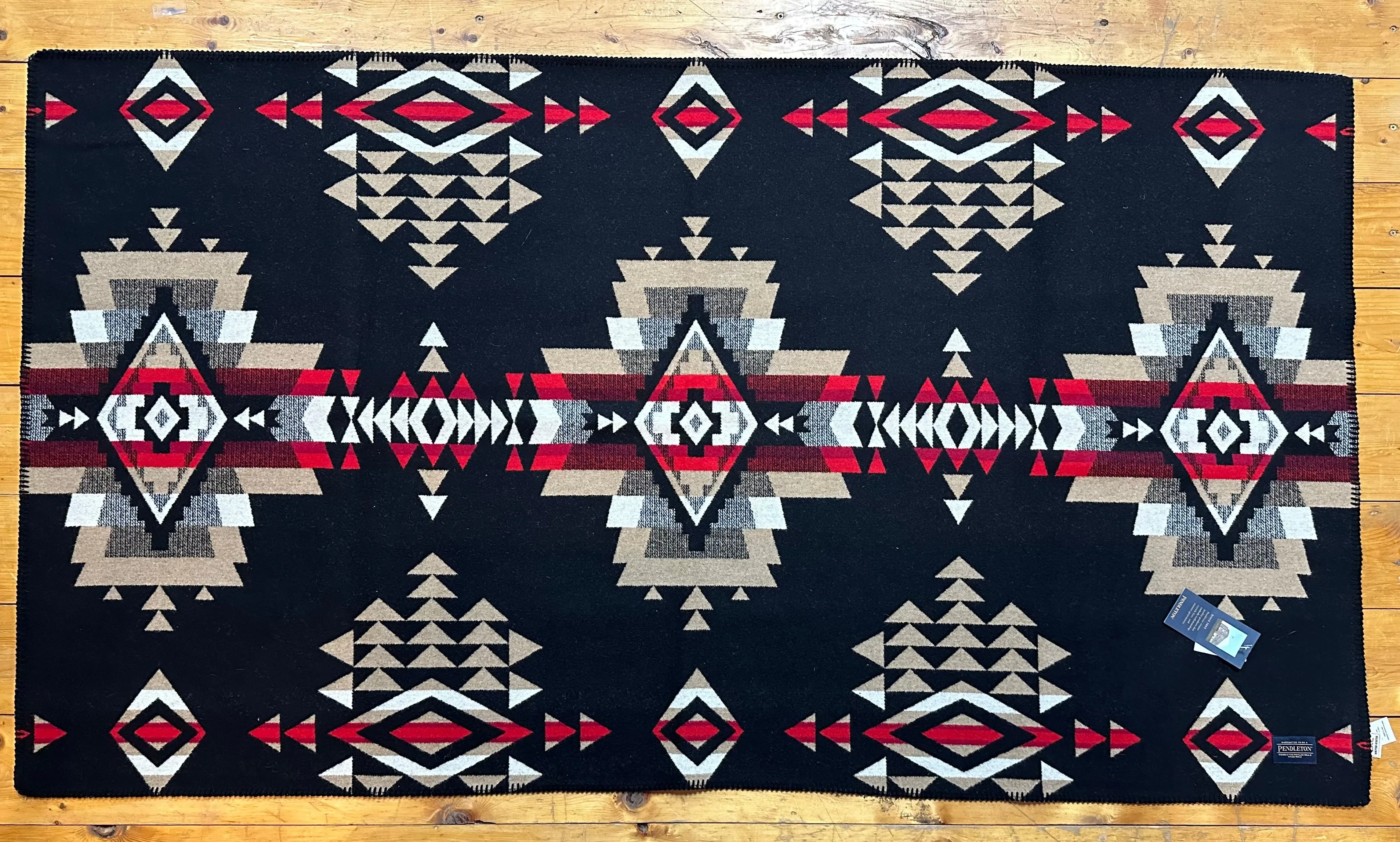 Pendleton Saddle Blanket, Rock Point, Black