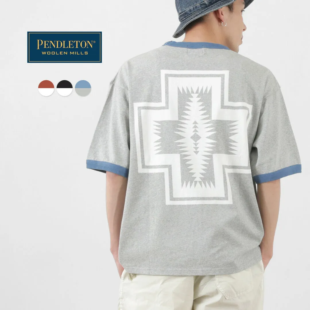 PENDLETON（ペンドルトン） S/S リンガーTシャツ ハーディング / 半袖 メンズ レディース ロゴ プリント 綿 コットン S/S Ringer TEE Harding