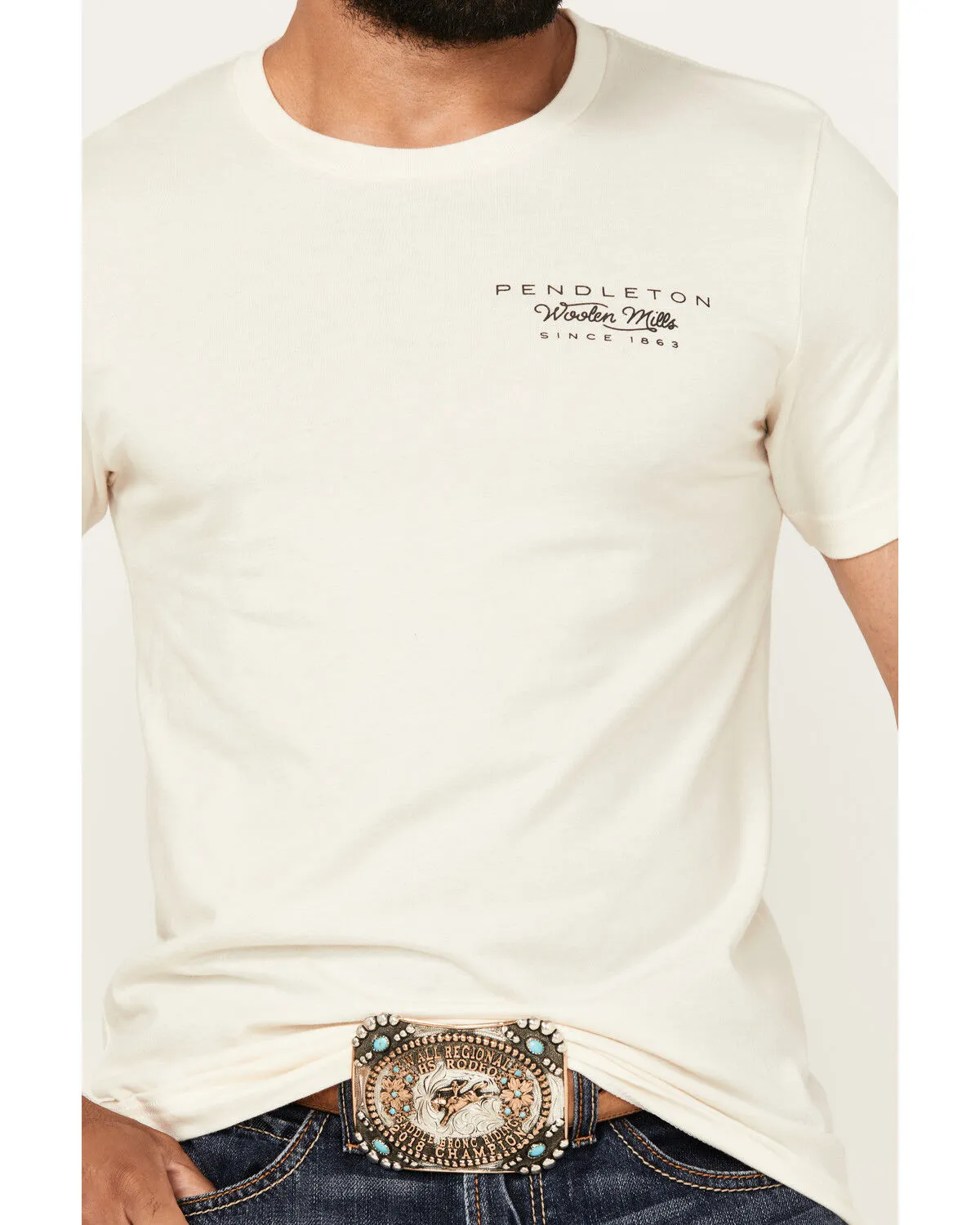 Product Name:  Pendleton Men's Boot Barn Exclusive Desert Sunset Short Logo Sleeve Graphic T-Shirt