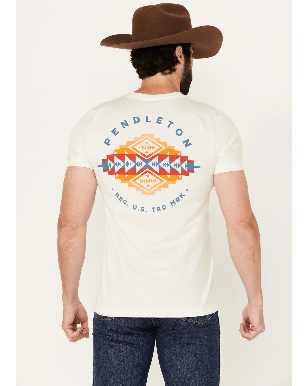 Product Name:  Pendleton Men's Boot Barn Exclusive Pinto Mountains Short Sleeve Graphic T-Shirt