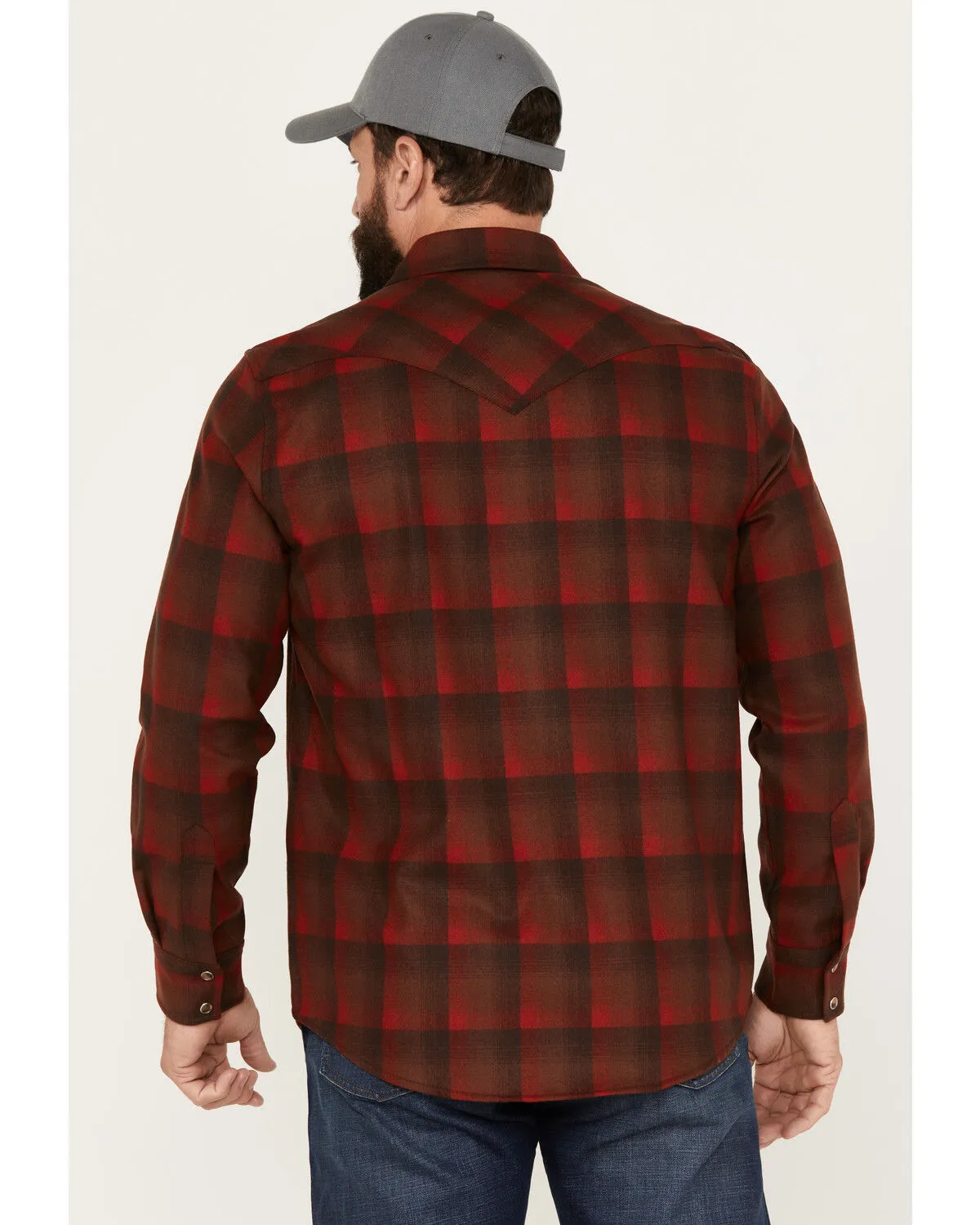 Product Name:  Pendleton Men's Canyon Ombre Plaid Long Sleeve Western Snap Shirt