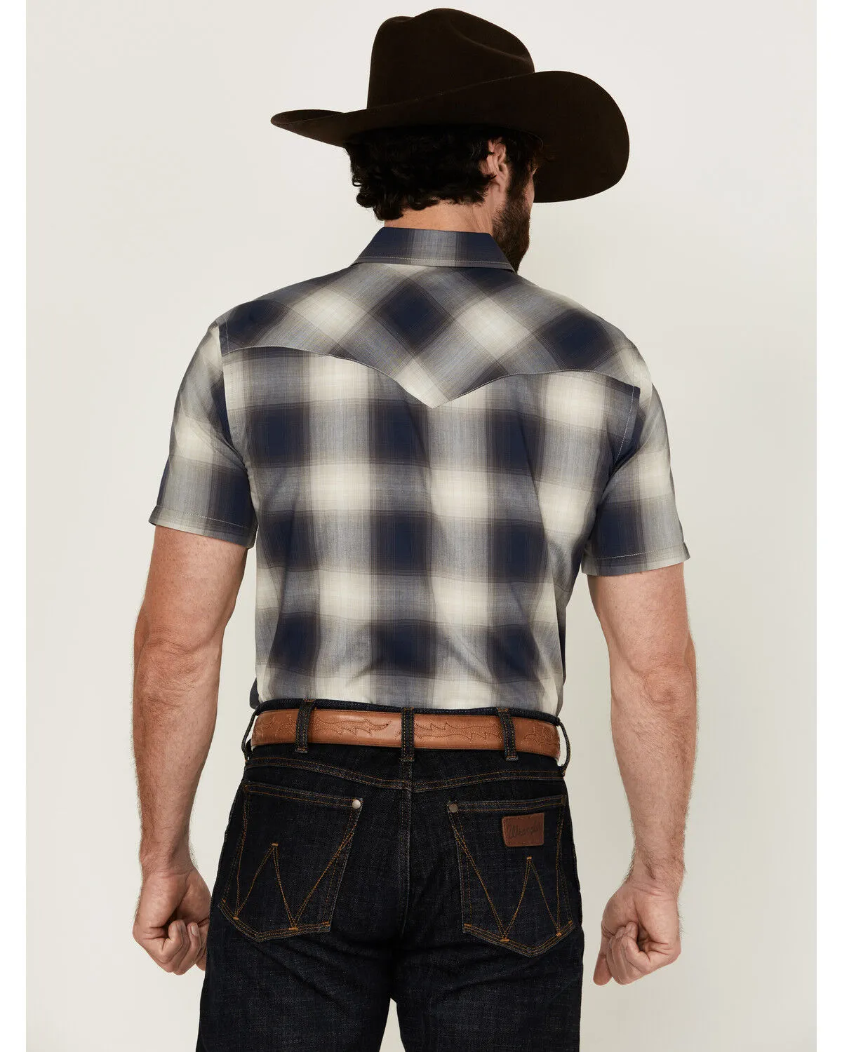 Product Name:  Pendleton Men's Frontier Plaid Print Short Sleeve Pearl Snap Western Shirt