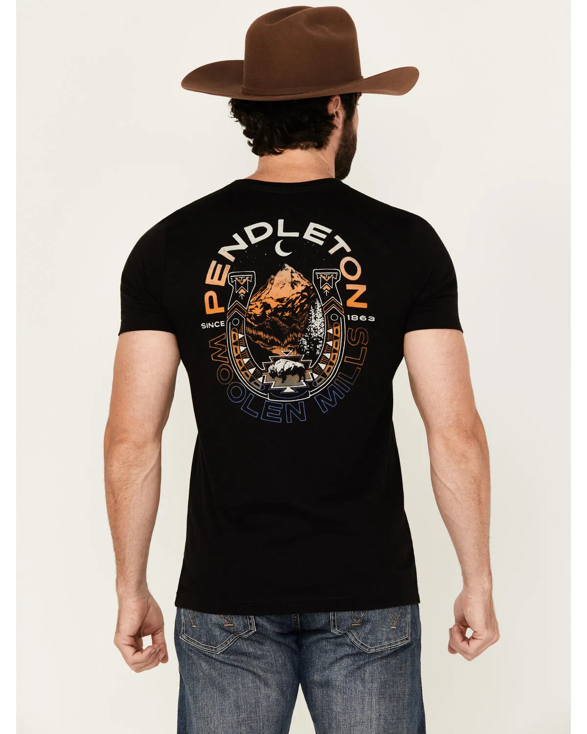 Product Name:  Pendleton Men's Horseshoe Scenic Logo Short Sleeve Graphic T-Shirt