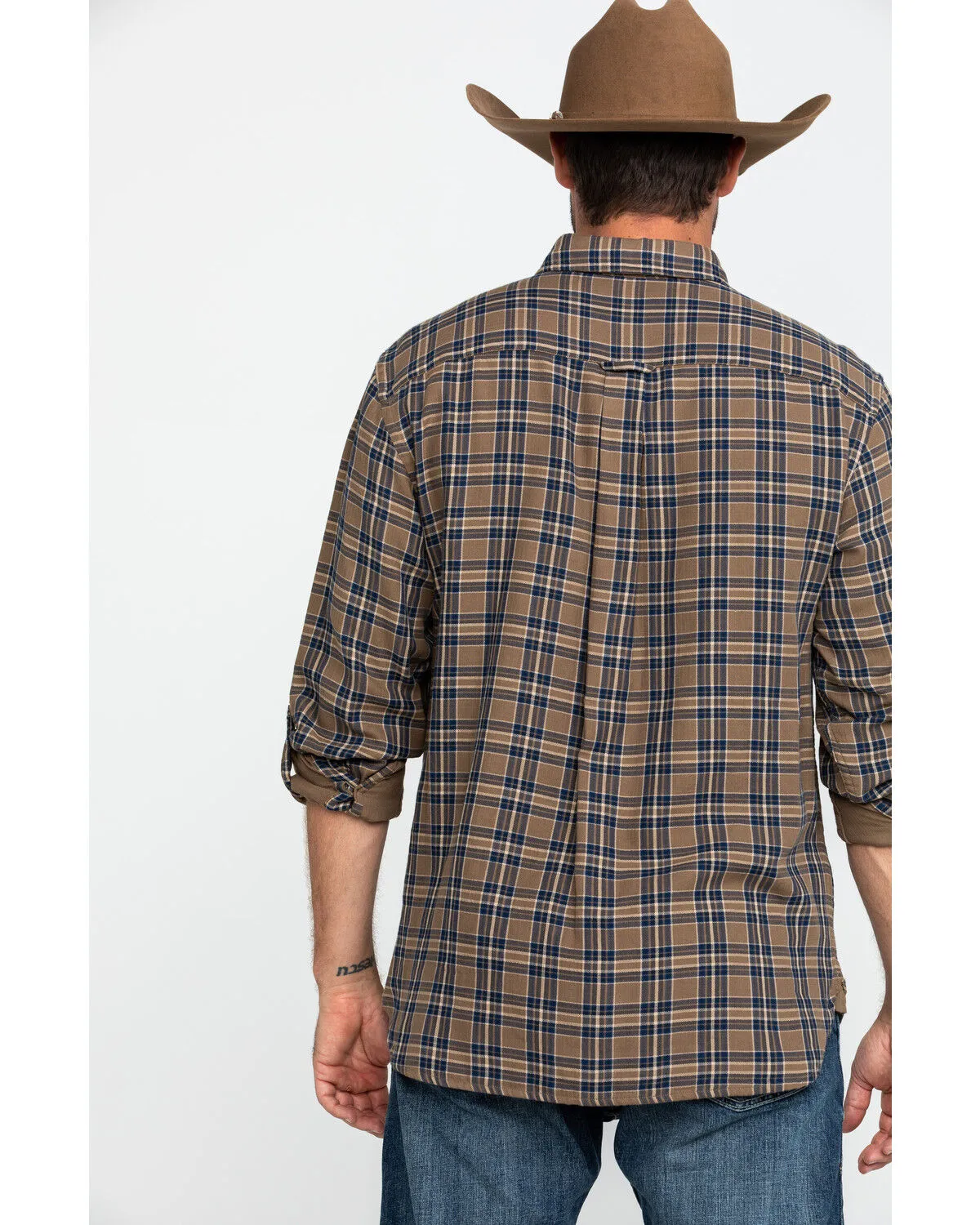 Product Name:  Pendleton Men's Tan Fairbanks Plaid Button Long Sleeve Western Shirt