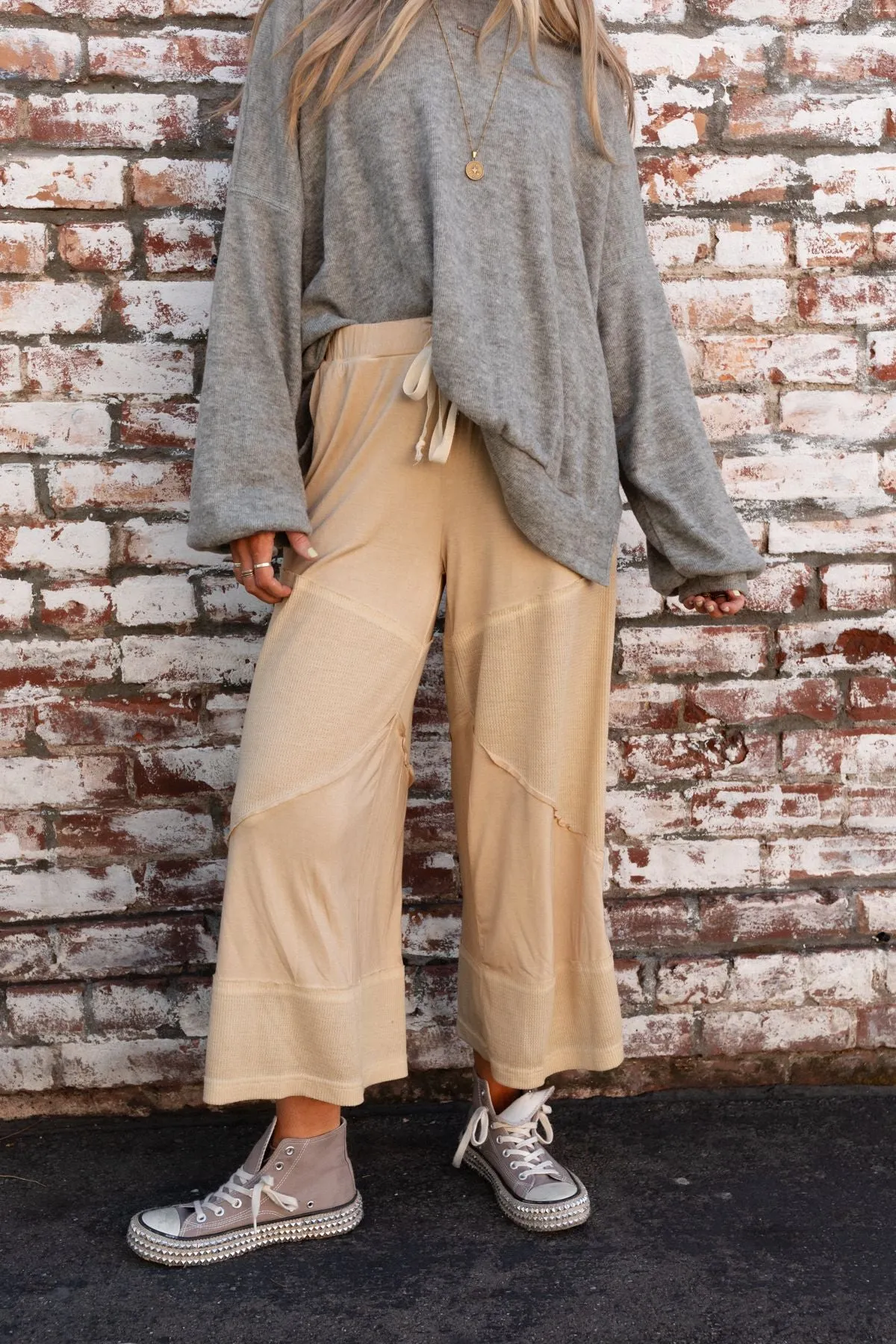 Quincy Culotte Pants - Yellow