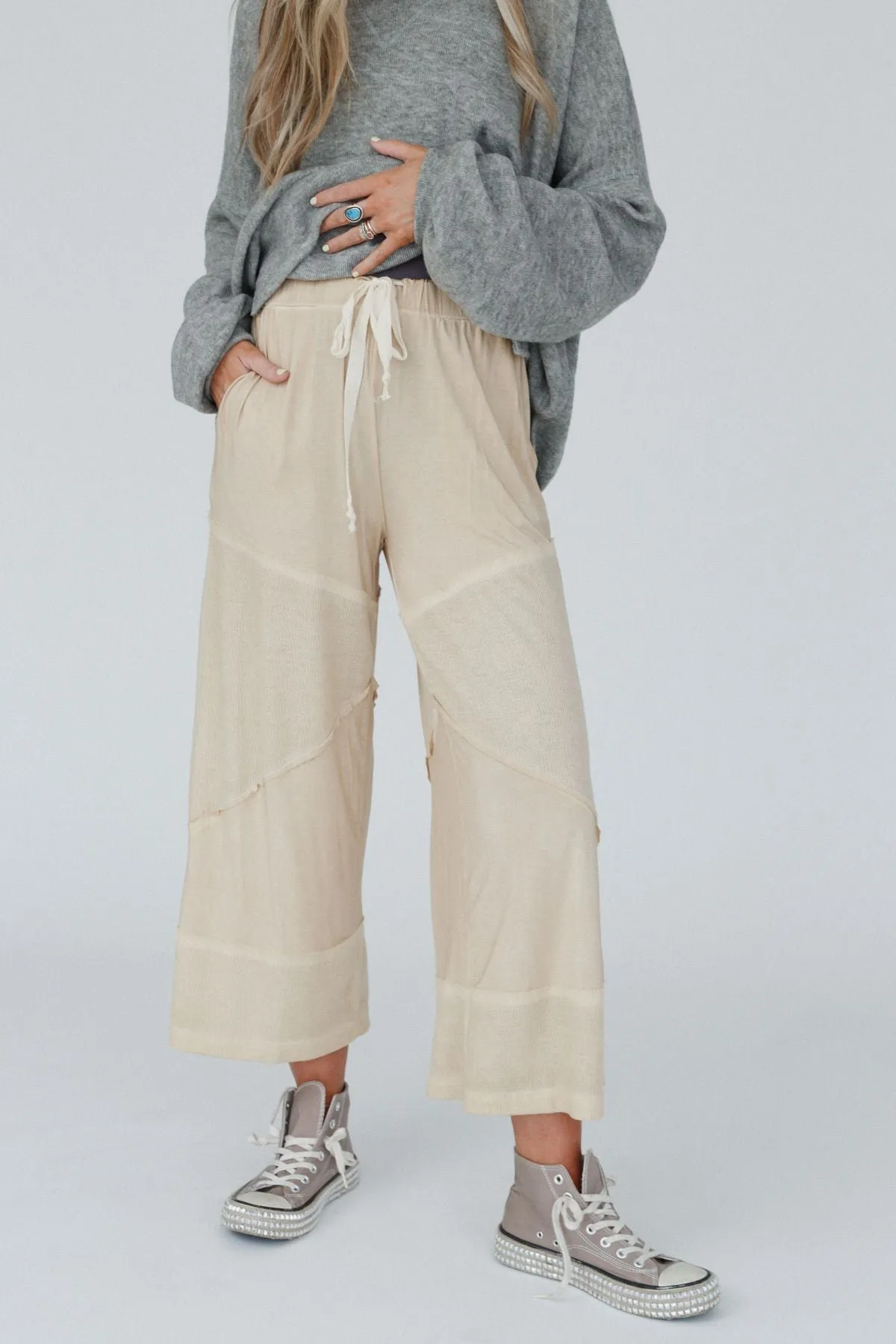 Quincy Culotte Pants - Yellow