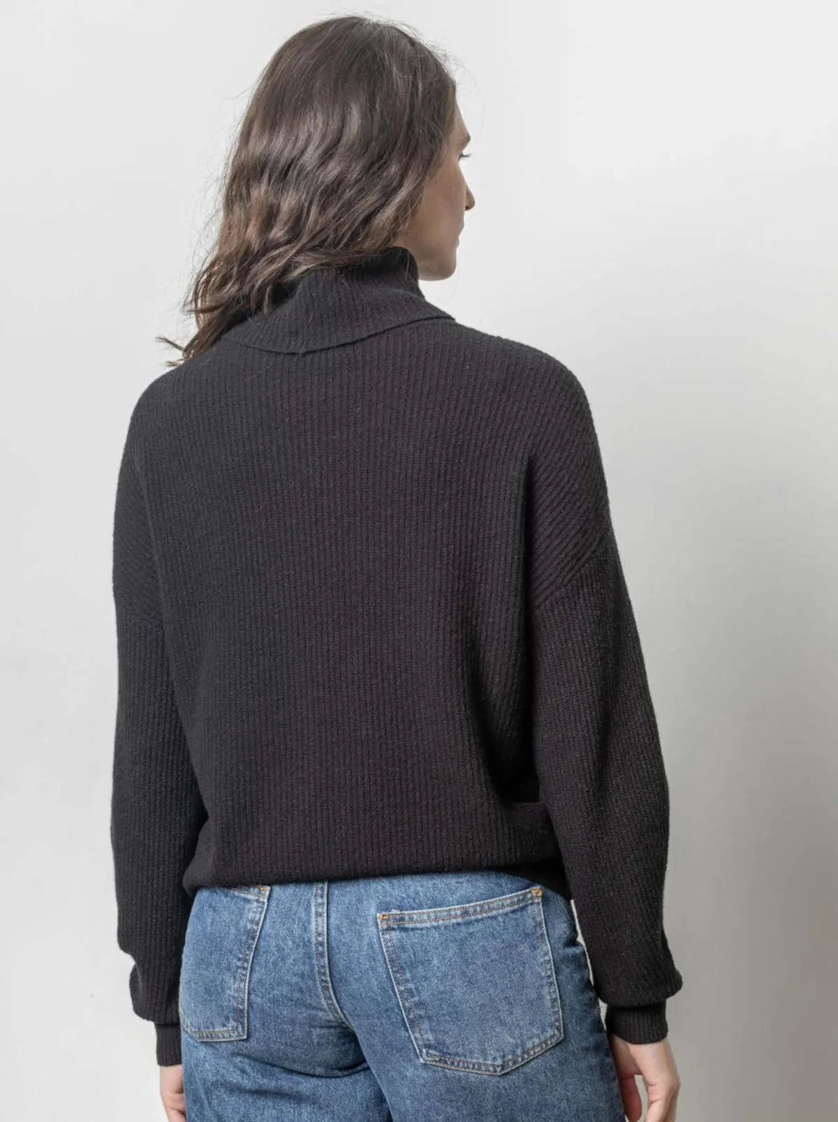 Relaxed Rib Turtleneck Sweater