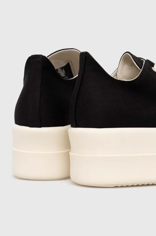 Rick Owens plimsolls Woven Shoes Double Bumper Low Sneaks men's black color DU01D1832.NDK.911