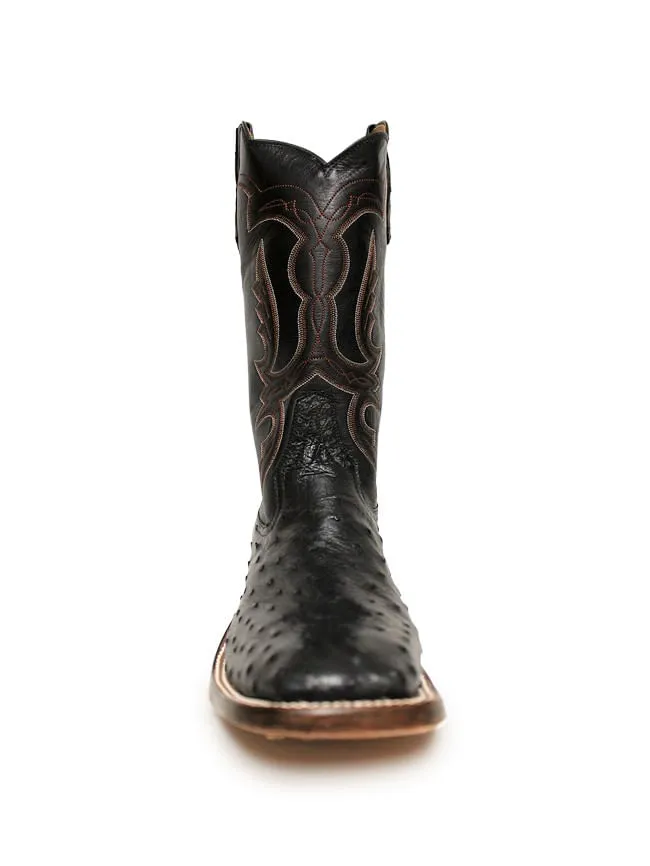 Rios Of Mercedes Mens Black Full Quill Ostrich Boots