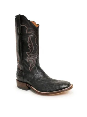 Rios Of Mercedes Mens Black Full Quill Ostrich Boots