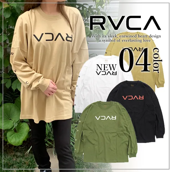 RVCA  |Crew Neck Unisex Long Sleeves Plain Long Sleeve T-shirt Logo