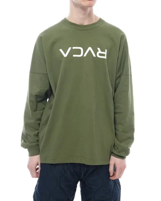 RVCA  |Crew Neck Unisex Long Sleeves Plain Long Sleeve T-shirt Logo