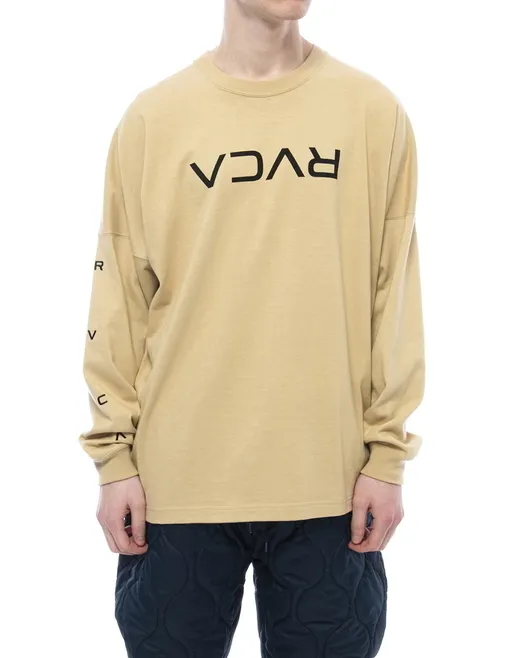 RVCA  |Crew Neck Unisex Long Sleeves Plain Long Sleeve T-shirt Logo