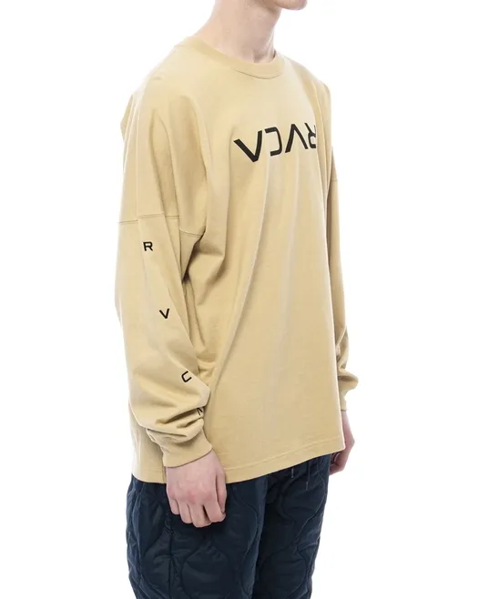 RVCA  |Crew Neck Unisex Long Sleeves Plain Long Sleeve T-shirt Logo