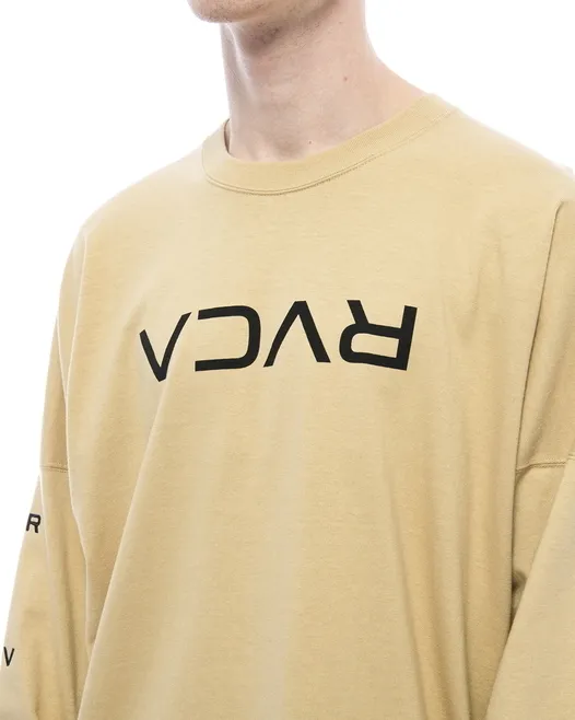 RVCA  |Crew Neck Unisex Long Sleeves Plain Long Sleeve T-shirt Logo