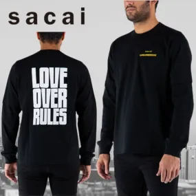 sacai  |Unisex Street Style Collaboration Long Sleeves Cotton