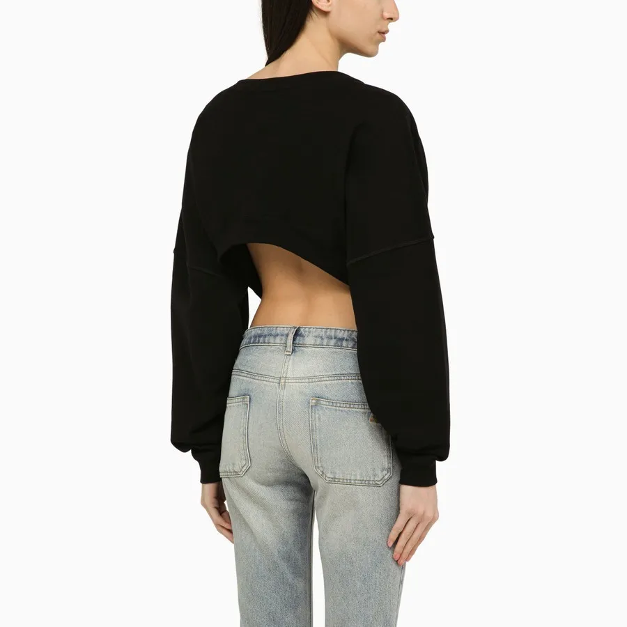 Saint Laurent  |Crew Neck Unisex Rib Street Style Long Sleeves Plain Cotton