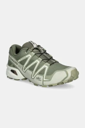 Salomon shoes SPEEDCROSS 3 Gore-Tex men's green color L47684600