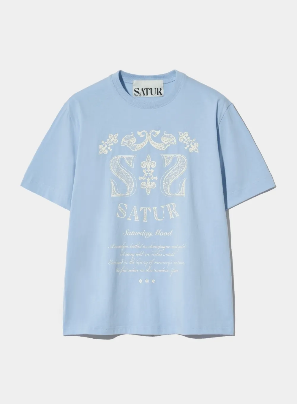 SATUR  |Pullovers Unisex Street Style Cotton Short Sleeves Logo