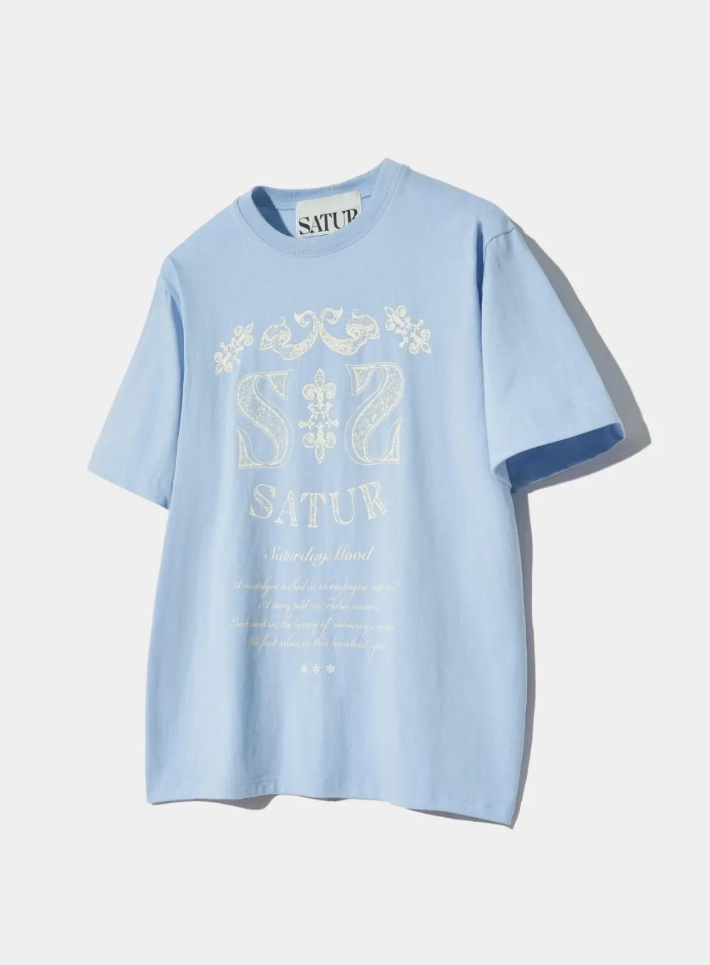 SATUR  |Pullovers Unisex Street Style Cotton Short Sleeves Logo