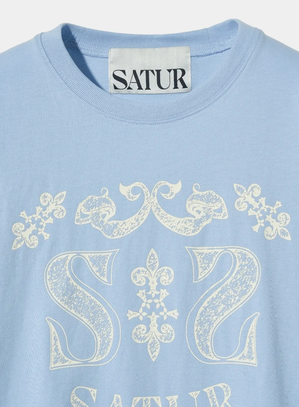 SATUR  |Pullovers Unisex Street Style Cotton Short Sleeves Logo