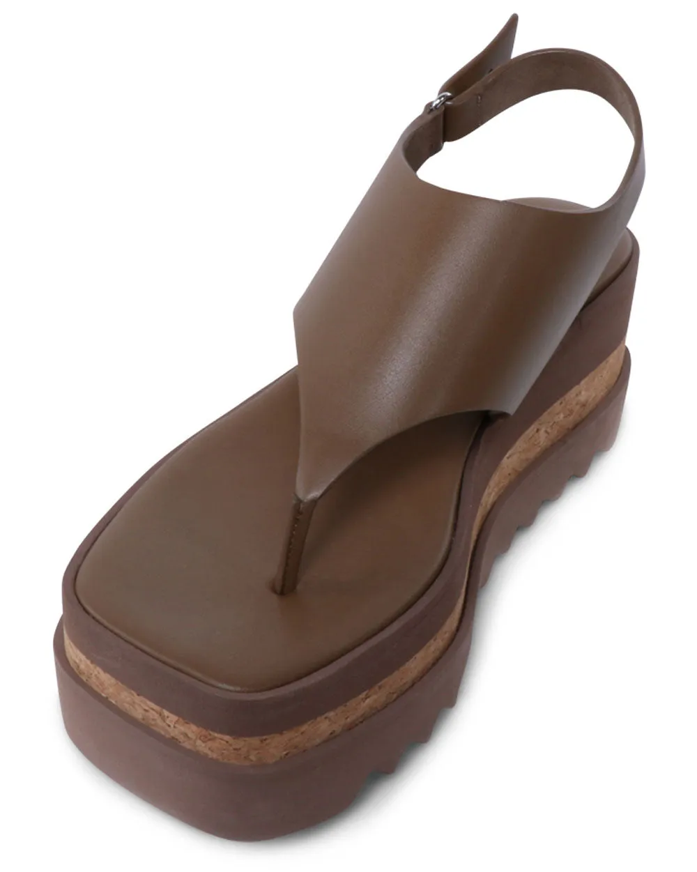 Sneakelyse Thong Platform Sandal in Hazelnut