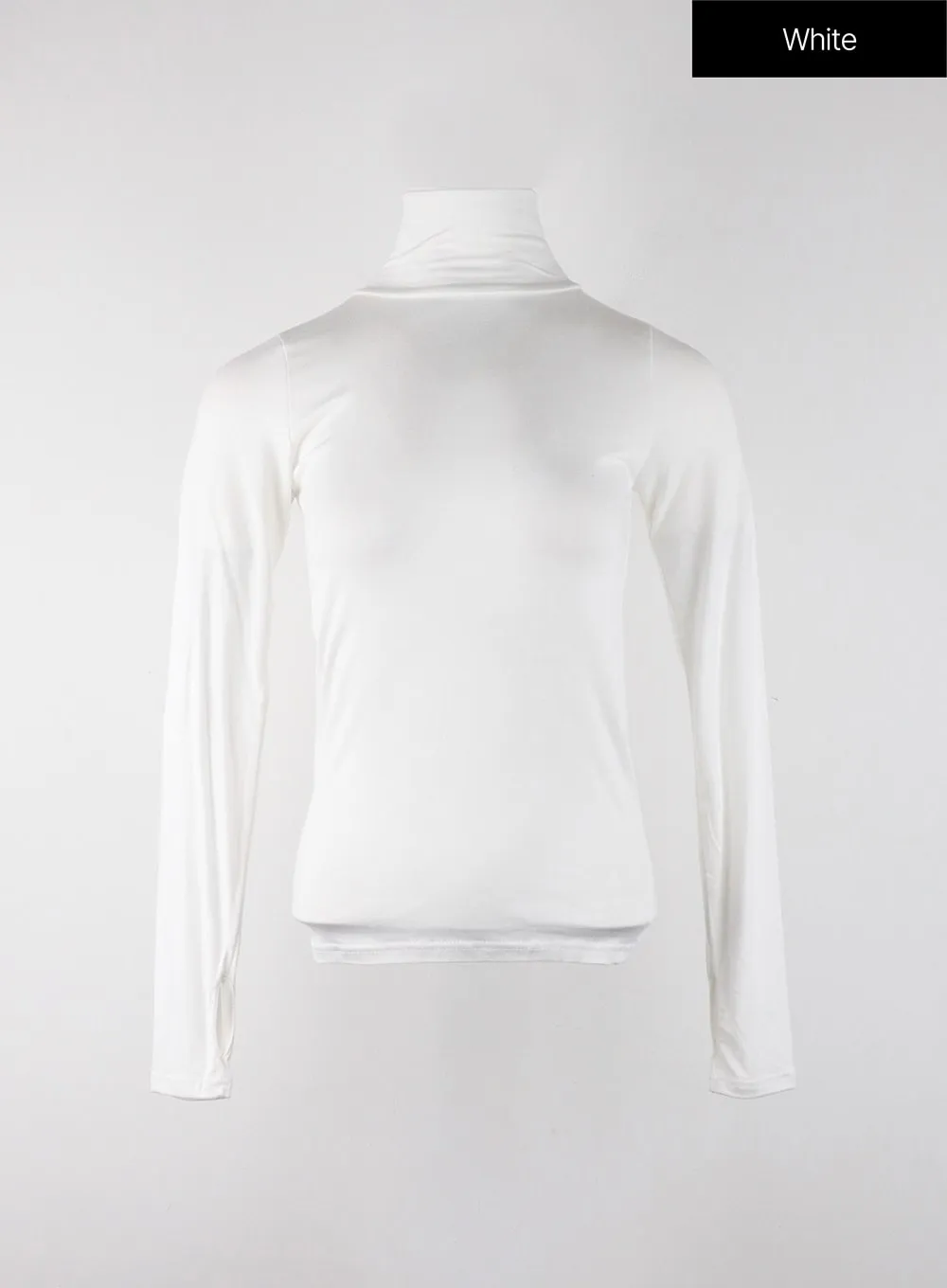 Solid Turtleneck Long Sleeve OJ302