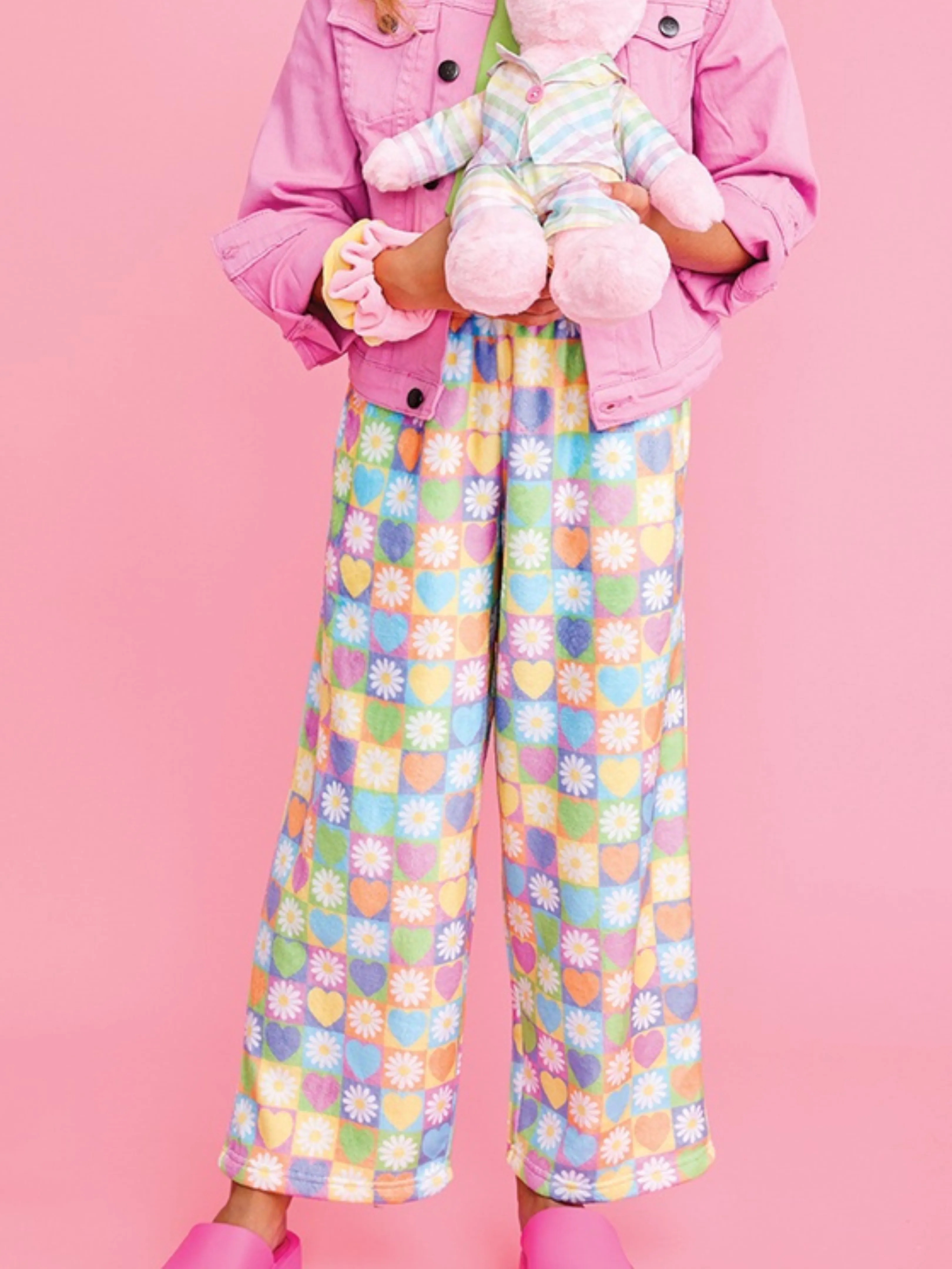 Spring Hearts Plush Pants