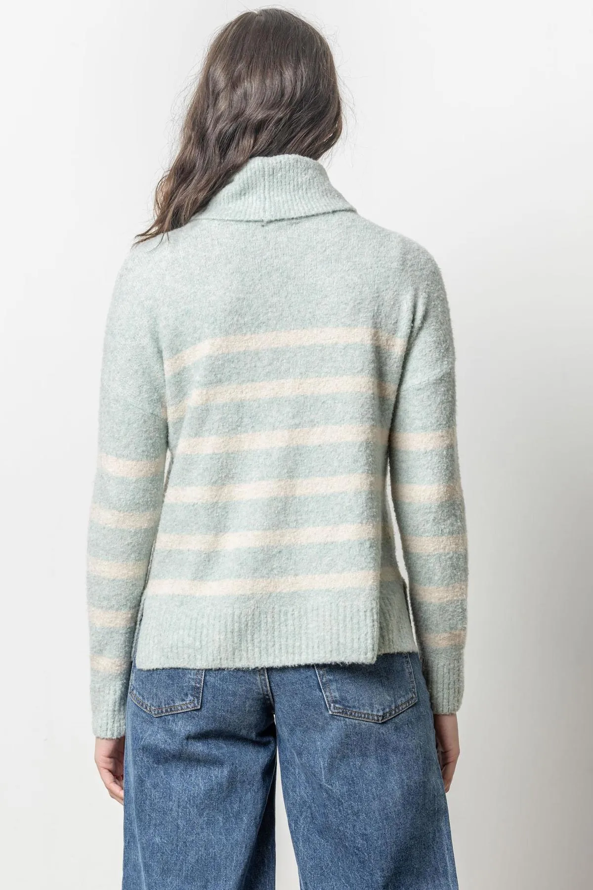 Striped Turtleneck Sweater - Frost Stripe