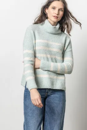 Striped Turtleneck Sweater - Frost Stripe