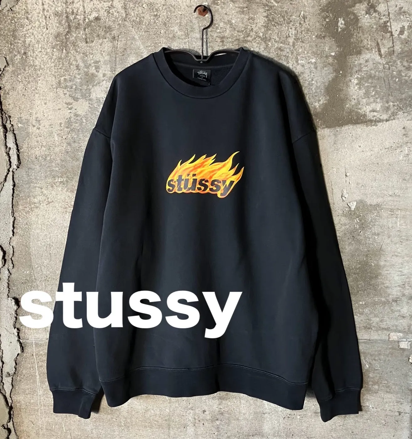 STUSSY  |Sweat Street Style Long Sleeves Logo Skater Style