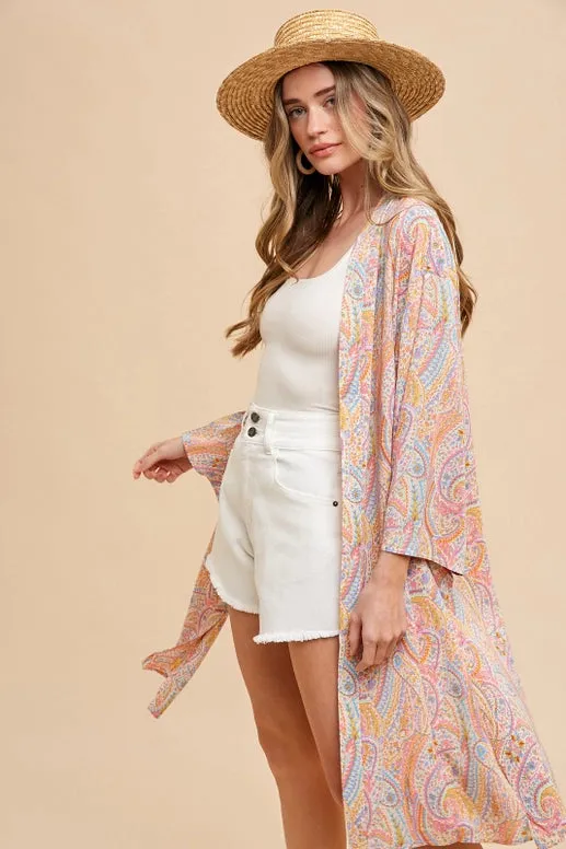 Sunny Paisley Kimono Cardigan