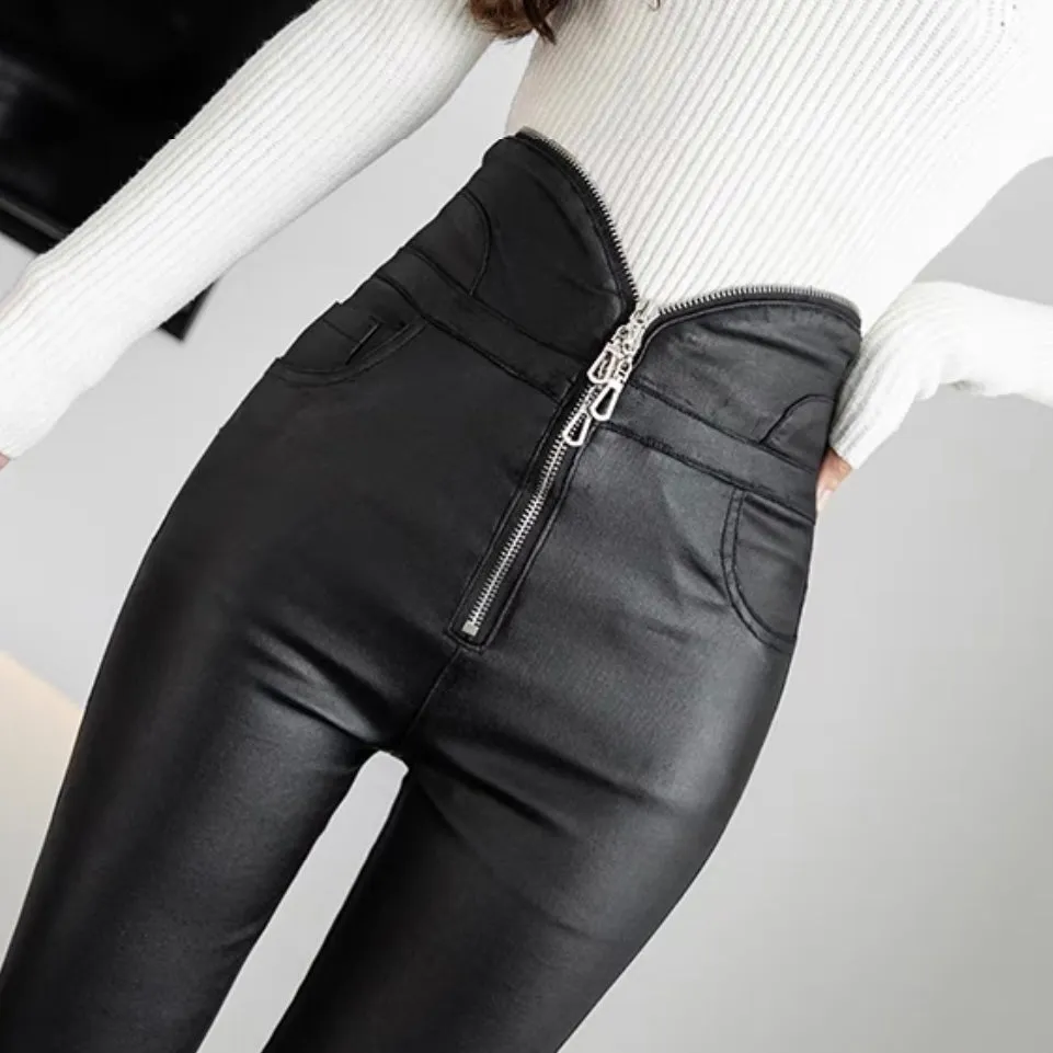 SUTTON FAUX LEATHER PANTS