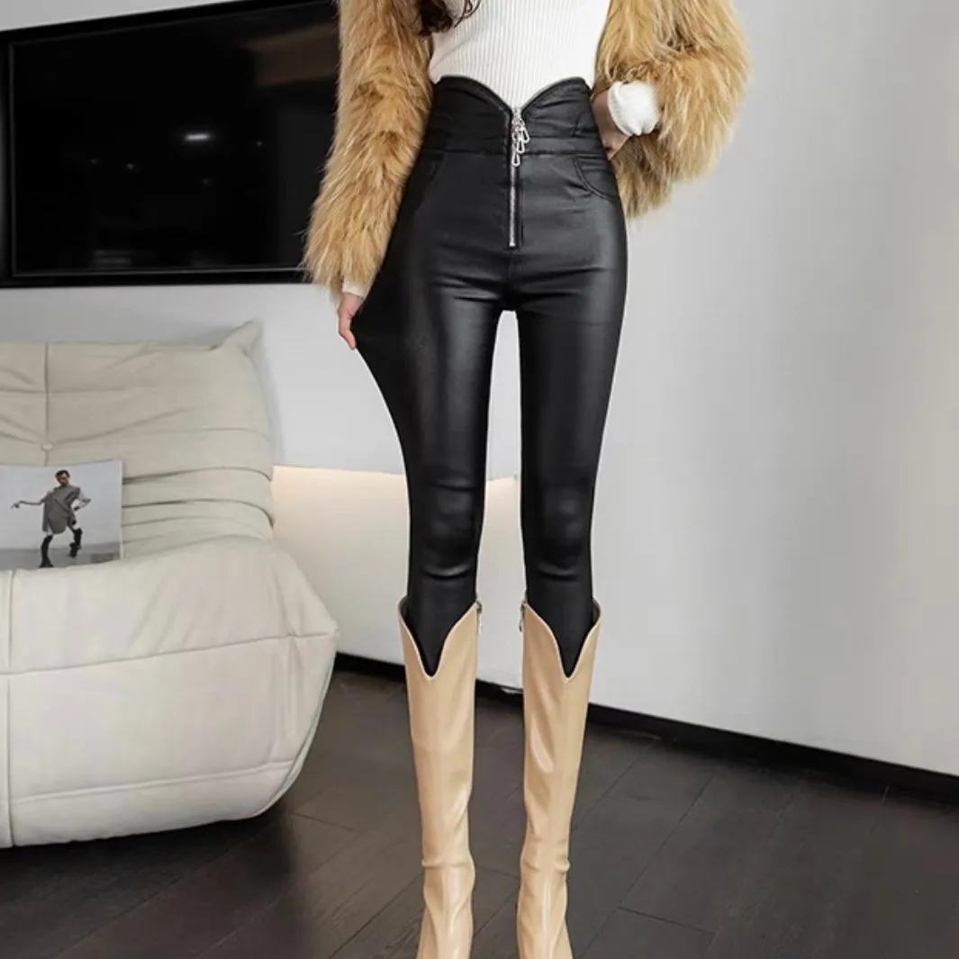 SUTTON FAUX LEATHER PANTS