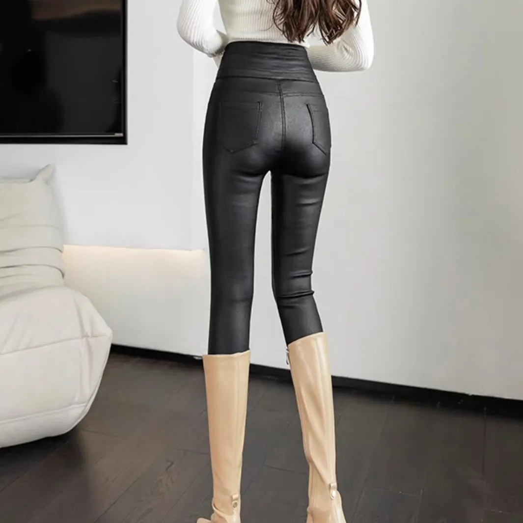 SUTTON FAUX LEATHER PANTS