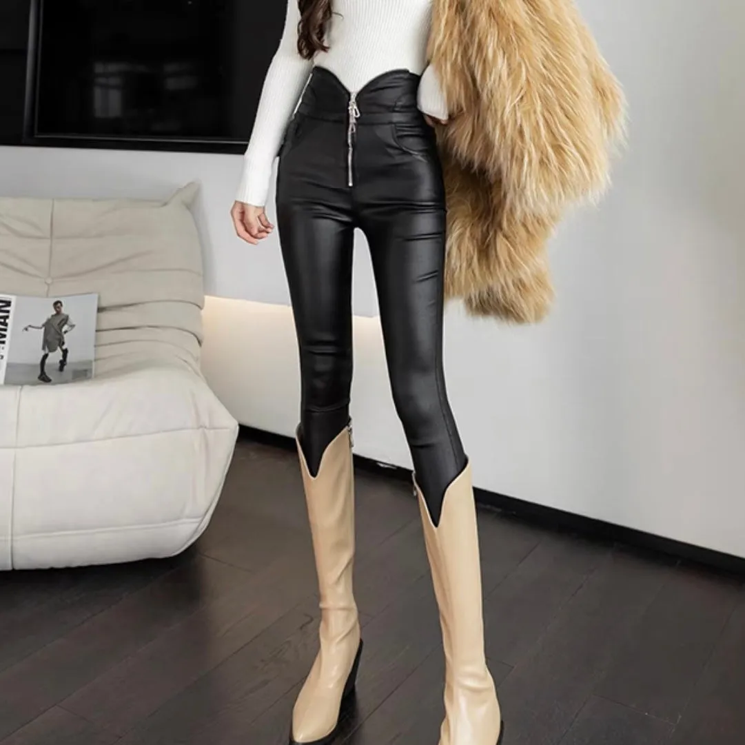 SUTTON FAUX LEATHER PANTS